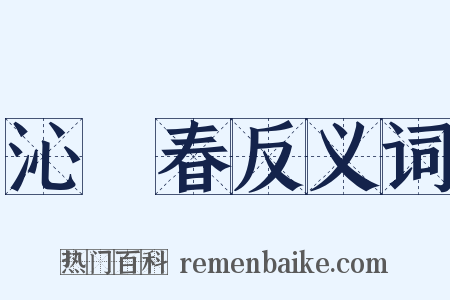 沁園春反义词是什么意思的图片